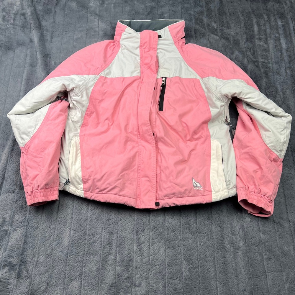 Serac Kids Pink White Insulated Ski Jacket Winter Coat Size 12 RN 73344